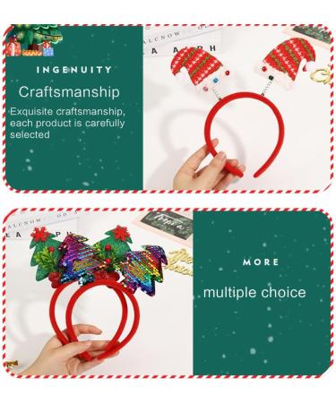 xbiez Mistletoe Headband for Christmas Head Boppers Headwear Hair Hoop for Halloween Christmas Headpiece Party Supplies Magenta - Buy Online on GoSupps.com