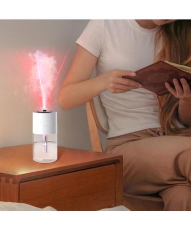 Desktop Humidifier - 280ml Facial Mister Desk Personal Air Humidifier - Rechargeable Cool Mist Humidifiers with Starry Projector Personal Desktop Humidifier for Bedroom Nightstand White - Buy Online on GoSupps.com