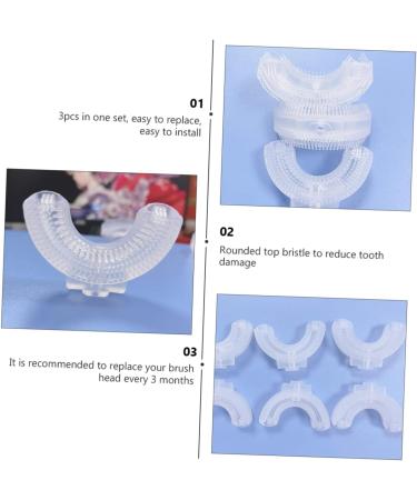 Doitool 12 Pcs Kids Tooth Heads for u-Head Toothbrush - White Silicone, Soft Shaped for Infants and Children - Compatible with Automatic Food Dispenser - Buy Online on GoSupps.com