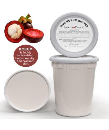 Aroma Depot 32 oz. Raw Kokum Butter - 100% Pure, Cold Pressed, Ideal Thickener for Body Butters, Sunscreens, Soaps, Deodorants - 2lb for Skin, Body, Hair - Buy Online on GoSupps.com