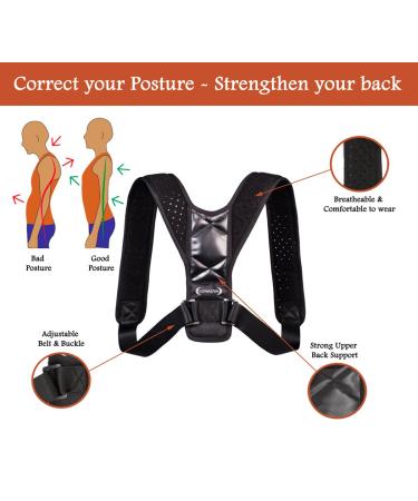 Adjustable Posture Corrector & Back Support Brace for Men & Women - Improve Posture & Prevent Slouching (ML - Buy Online on GoSupps.com