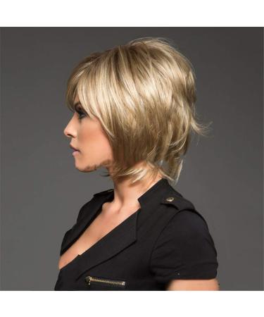 Fluffy Short Blonde Bob Wig with Bangs - Natural Look Synthetic Hair 13 150G for Women - International Shipping Available - Buy Online on GoSupps.com