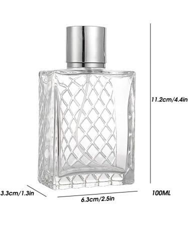 PUNELE 100ml Perfume Bottle Portable Clear Travel Refillable Glass Empty Bottle Fashion Frosted Sprayed Electroplated Suitable for Home Travel Vacation (Assorted Color) - Buy Online on GoSupps.com