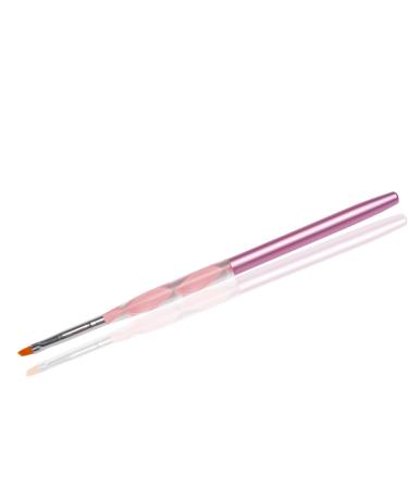 Design French brush for UV gel with slanted edge in pink/rose RM Beautynails