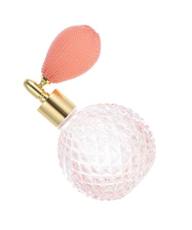 POPETPOP Air Bag Spray Bottle Travel Perfume Dispenser Retro Glass Perfume Empty Makeup Sprayer Vintage Glass Perfume Bottle Terrariums Glass Gasbag Bottle Hair Spray Cosmetic Crystal Glass 100 ml Pink