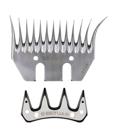 MasXirch 13 Curved Tooth Sheep Shear Clipper Replacement Blades for fit Oster Lister Heiniger Sheep Clippers Detachable Animal Trimmer Shears for Grooming Goats Lambs Llamas Alpacas