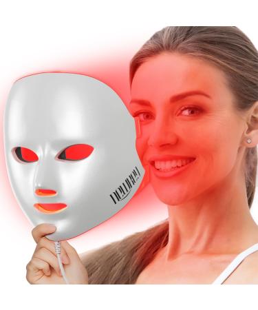 NEWKEY Red Light Therapy Mask for Face Wrinkles 7 LED Light Therapy Facial Skin Care Mask At-Home Photon Skin Care Beauty Mask for Anti-Ageing