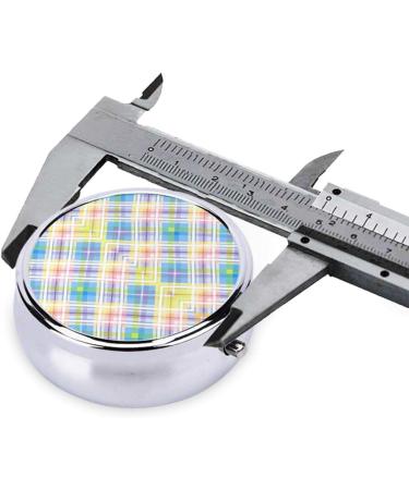 Colored Lines Portable Metal Pill Box - Round Mini 3-Compartment Organizer for Small Pills | Travel Essential - Buy Online on GoSupps.com