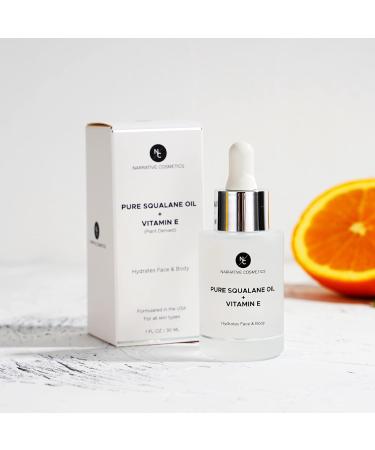 Pure Squalane Oil + Vitamin E - Hydrating Face & Body Oil for All Skin Types | 1 Fl. Oz | International Shipping - Buy Online on GoSupps.com