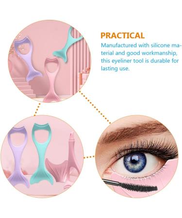  minkissy minkissy 2 Piece Mermaid Eye Cosmetic Aids Shaper Stencils Shape Separator Model Pads Women Durable to Wear Compact Shield Reusable Professional Pink Pencil - Buy Online on GoSupps.com