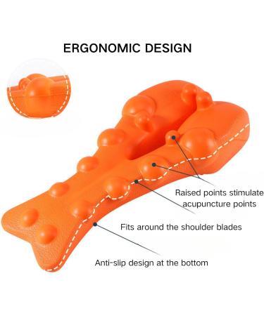 Jiazhouhb Acupressure Massager - Trigger Point & Back Extensor | Neck Relief | Black & Orange - Buy Online on GoSupps.com