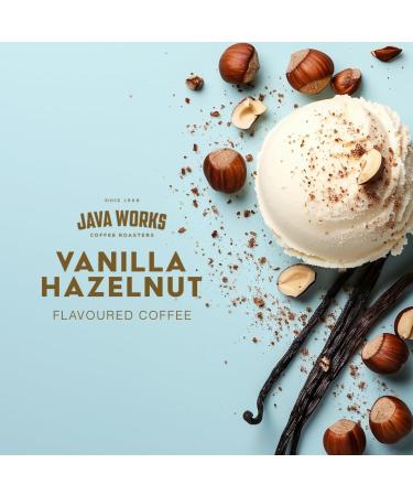 Java Works Coffee - Vanilla Hazelnut Flavoured Coffee | 340 grams | Medium Roast | Whole Bean Vanilla Hazelnut 340 g (Pack of 1) - Buy Online on GoSupps.com
