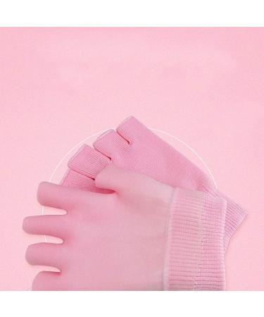 SUPVOX Finger Touch Screen Gloves Gel Heals Dry Skin and Cracked Hands Fingerless Moisturizing Gloves (Pink) - Buy Online on GoSupps.com