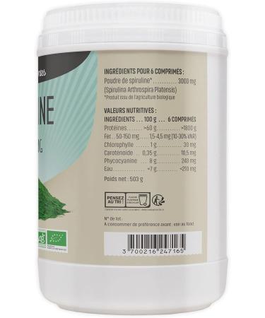 Herbs and Plants Spirulina Bio 1000 Tablets 500 mg - Buy Online on GoSupps.com