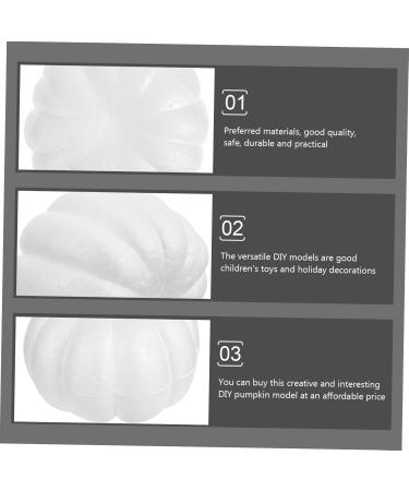 NUOBESTY 70 Pcs Foam Simulation Pumpkin Creative Diy Pumpkin Mini Pumpkin Accessories Child White Manual Whitex7pcs 8X8CMx7pcs - Buy Online on GoSupps.com