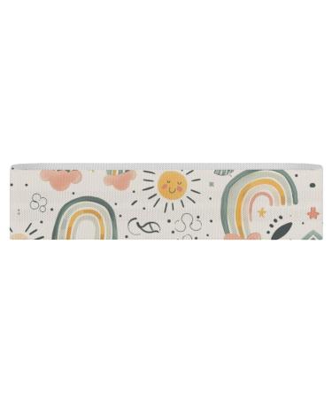 Resistance Bands Exercise Bands Watermelon and Rainbow Printed Elastic Band Leg Bands Resistance Fitness Bands Fabric Resistance Bands style