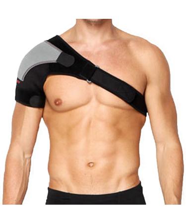 MAIBU Adjustable Shoulder Brace Lightweight Gym Sports Therapy Neoprene Shoulder Support Strap Wrap for Men and Women (Right Shoulder)