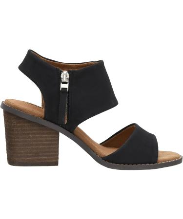 CUSHIONAIRE Women's Rosanna Cut Out Sandal | Memory Foam | Wide Width | Black | Size 10W - Buy Online on GoSupps.com