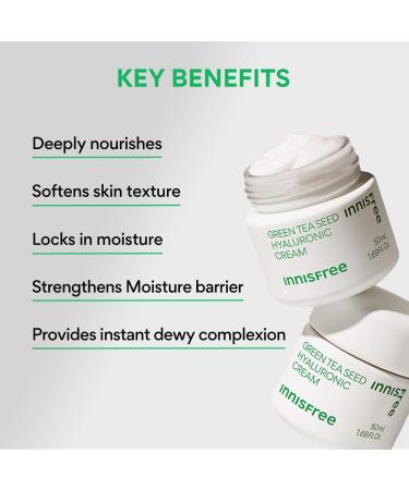 innisfree Green Tea Seed Hyaluronic Cream - Buy Online on GoSupps.com