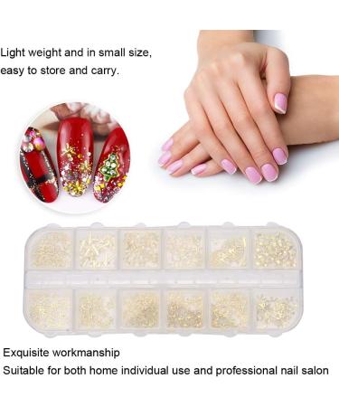 Stylish Nail Ornaments DIY Alloy Decorations for Fashionable Manicure Look 12 Grids for Different Needs Made of Quality Alloy Material Suitable for Household and Nail Salon Use - Buy Online on GoSupps.com