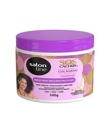 Salon Line - Linha Tratamento (SOS Cachos) - Mascara Colageno 500 Gr - (Treatment (SOS Curls) Collection - Colagen Mask Net 17.63 Oz)