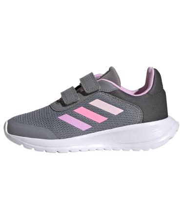 adidas Boys Unisex Kids Tensaur Run 2.0 K Sneaker 38 2/3 EU Grey Three Bliss Lilac Bliss Pink