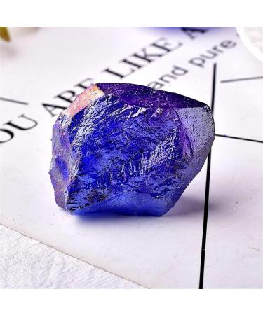 Natural Crystal Raw Stone Electroplate Quartz Specimens Rough Collectibles Raw Gemstone Fish Tank Decoration Gift Home Goods (Color : Blue Size : 1PC) 1PC Blue - Buy Online on GoSupps.com