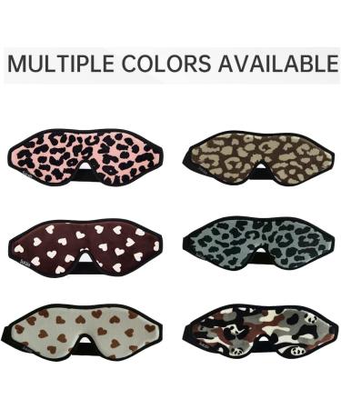 Luxury 3D Contoured Eye Mask for Men & Women | Soft Fluffy Sleeping Mask with Nose Cover | Block Light Eye Patches | Panda Pattern - Buy Online on GoSupps.com