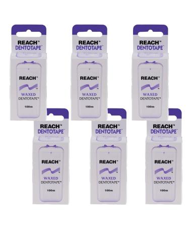 Johnson & Johnson Reach Dentotape waxed 100m pack of 6 (6x 100m)