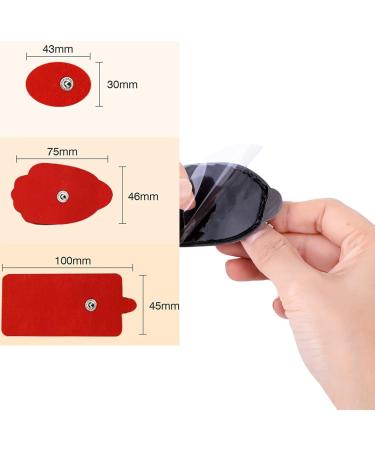 Belifu TENS Unit Electrode Pads - Reusable Self-Adhesive Latex-Free Massage Pads for TENS EMS Massagers | Standard Snap Connection - Buy Online on GoSupps.com
