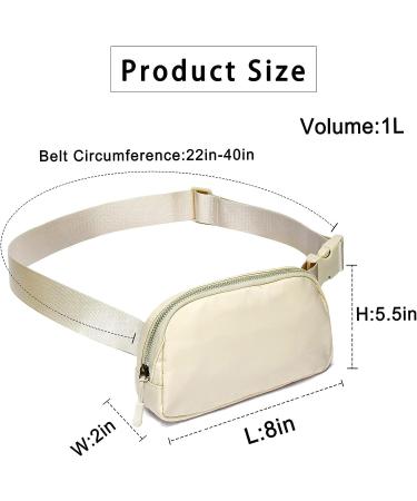 Joysoda 40 Inch Adjustable Fanny Pack Belt Bag - Unisex Beige Belt Bag for On-the-Go Style - Buy Online on GoSupps.com