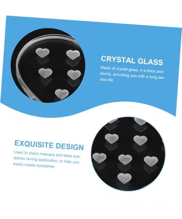 Hair Drop Glue Tool - Round Glass Pallet for Eyelash Extensions | Eyelash Organizer & Sticking Tool - 6.5x5.5cm Transparent - Buy Online on GoSupps.com