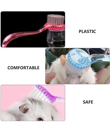M I A 4Pcs Hedgehog Bathing Brush Round Head Small Animal Cleaning Bath Brush with Lid for Washing Face Hedgehog Hamster Guinea Pig Random Color - Buy Online on GoSupps.com