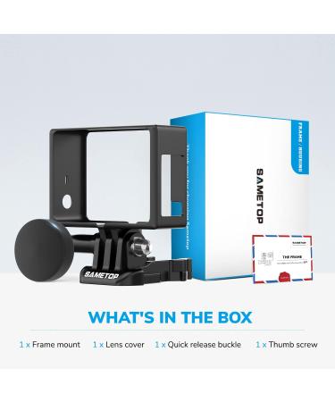 Sametop Frame Mount Housing with Lens Cap for GoPro Hero 4 3+ 3 - International Shipping Available - Buy Online on GoSupps.com