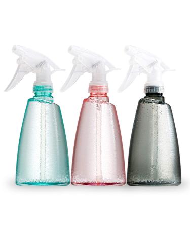 Empty Plastic Spray Bottles(3 pack)17oz Spray Bottle, Squirt Bottle, Plastic Spray Bottles for Cleaning Solutions, Hair, Essential Oil, Plants, Refillable Sprayer with Mist and Stream Mode
