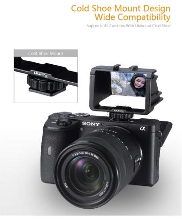 UURig Vlog Selfie Flip Screen for Sony A7R3/A7III/A7II/A6000/A6300/A6500 | Cold Shoe Bracket Microphone Mount for Fujifilm XT3/XT20, Canon, Panasonic, Nikon - Reverse Mirror - Buy Online on GoSupps.com