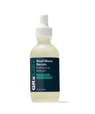 QRxLabs Snail Mucin Serum Hydrates Plumps & Brightens With Collagen for Firm Radiant Skin Gently Exfoliates for a Smooth Glow 2 oz