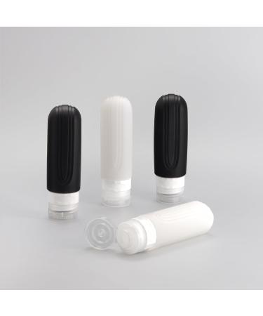 Essential Sphere Silicone Travel Bottles Set - 4 Pack 90ml BPA Free Refillable TSA Approved with Transparent Bag - Perfect for Hand Luggage - Buy Online on GoSupps.com