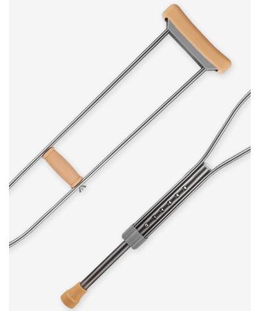 Lightweight Adult Walking Crutches with Underarm Pad and Handgrip Height Adjustable Aluminum Alloy Anti-Slip Walker 1Pcs Warm Life - Buy Online on GoSupps.com