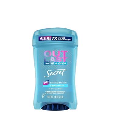 Secret Outlast Clear Gel Antiperspirant Deodorant, Shower Fresh Scent, 2.6 oz, 3-Pack - Buy Online on GoSupps.com