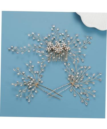 MAGICLULU 4 Sets Bridal Headwear Bride Hair Comb Rhinestone Hair Clip Hair Teasing Comb Pearl Hair Clip Crystal Hair Comb Bridal Hair Clip Rhinestone Headpiece Zinc Alloy Wedding Women's - Buy Online on GoSupps.com