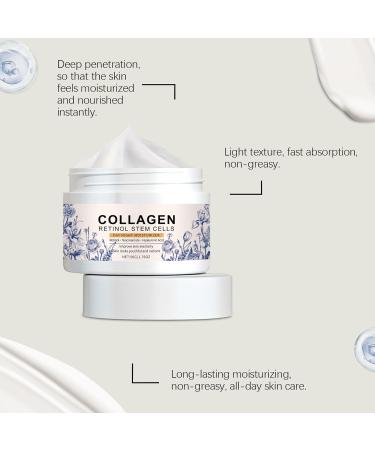 Advanced Collagen Retinol Day Night Moisturizer with Stem Cells Hyaluronic Acid Niacinamide for All Skin Types Light Non-Greasy Formula 1.76oz - Buy Online on GoSupps.com