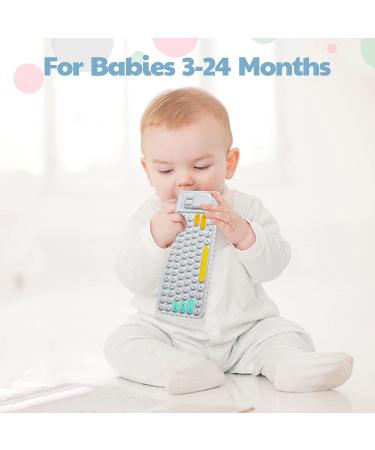 Soft Silicone Keyboard Teether - Baby Teething Toys for Infants and Toddlers (Grey) - Buy Online on GoSupps.com