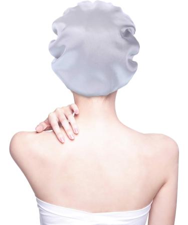 Blulu Satin Sleep Caps for Women & Girls - 3 Pack Night Headgear Turbans in Black Beige & Silver | Soft & Comfortable Hairstyle Protection - Buy Online on GoSupps.com