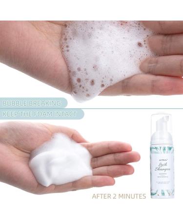 Eyelash Extension Shampoo Kit 60ml Unscented Lash Extension Cleanser with Lash Fan Black Professional Eyelid Foaming Cleanser Paraben & Sulfate Free Non-lrritating Unscented 60ml-Kit(Black) - Buy Online on GoSupps.com