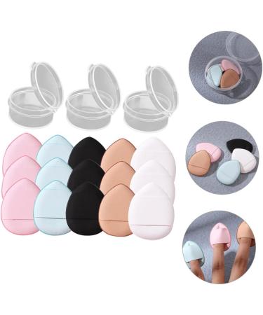  HONMEET 15Pcs Puffs Cream Foundation Puff Water Drops Makeup Fingers Powder Makeup Powder Puff Polyurethane Hydrophilic Finger Pad Miss - Buy Online on GoSupps.com