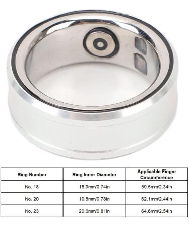 Smart Health Ring - Waterproof Stainless Steel Fitness Tracker with Body Temperature Light Monitoring & Sleep Quality Detection | Size 18 (18.9mm) - Perfect for Daily Use - Buy Online on GoSupps.com