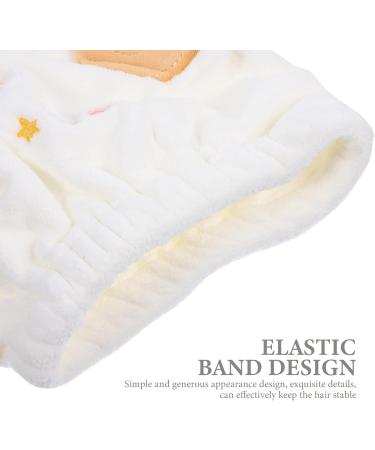 MAGICLULU Womens Hat 2pcs Cartoon Dry Hair Cap Absorption Drying Hair Hats Rapid Drying Towel Rapid Hair Drying Hat Hair Bonnet Shower Hats Women's Coral Fleece Quick Dry Turban White - Buy Online on GoSupps.com