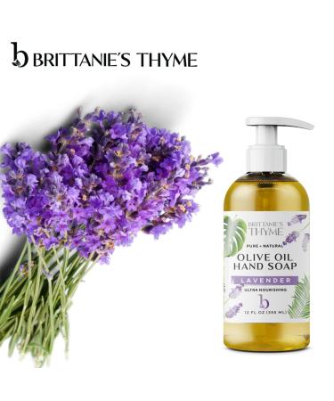 Brittanie's Thyme Organic Lavender Hand Soap - 12 oz (Pack of 3) | Castile Soap with Olive Oil & Essential Oils | Vegan & Gluten Free - Buy Online on GoSupps.com