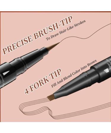 Trailott Eyebrow Pen Trailott Microblading Eyebrow Pen Trailott Brow Pen 2in 1 Liquid Eyebrow Pencil Double Head Liquid Eyebrow Pencil for Natural Makeup All Day (Grey) - Buy Online on GoSupps.com